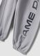 Grey organic cotton jogger trousers with print_2