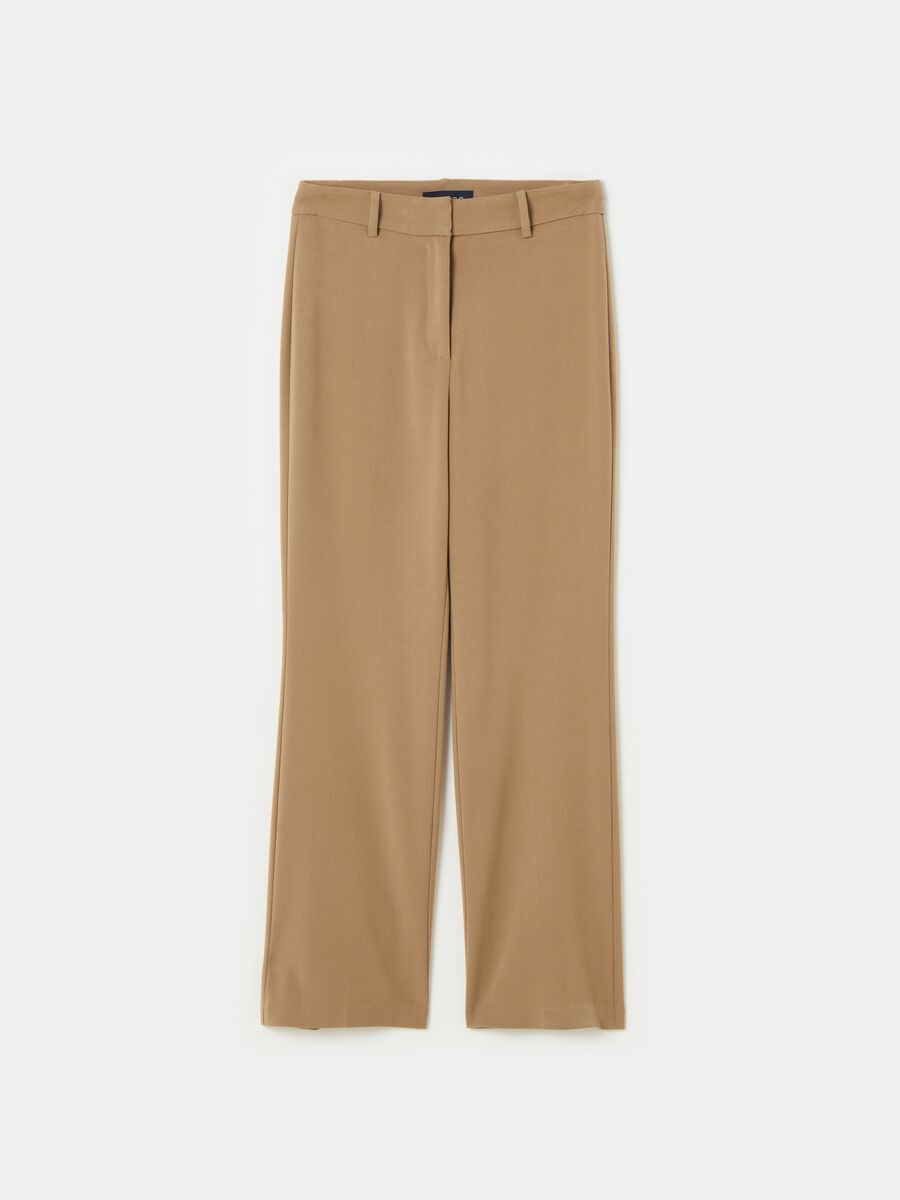 Contemporary flare-fit crop trousers_3
