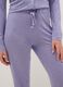 Purple regular fit pajama trousers with lace details and pattern_3