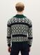 Multicolour high-neck regular fit geometric pattern pullover_3