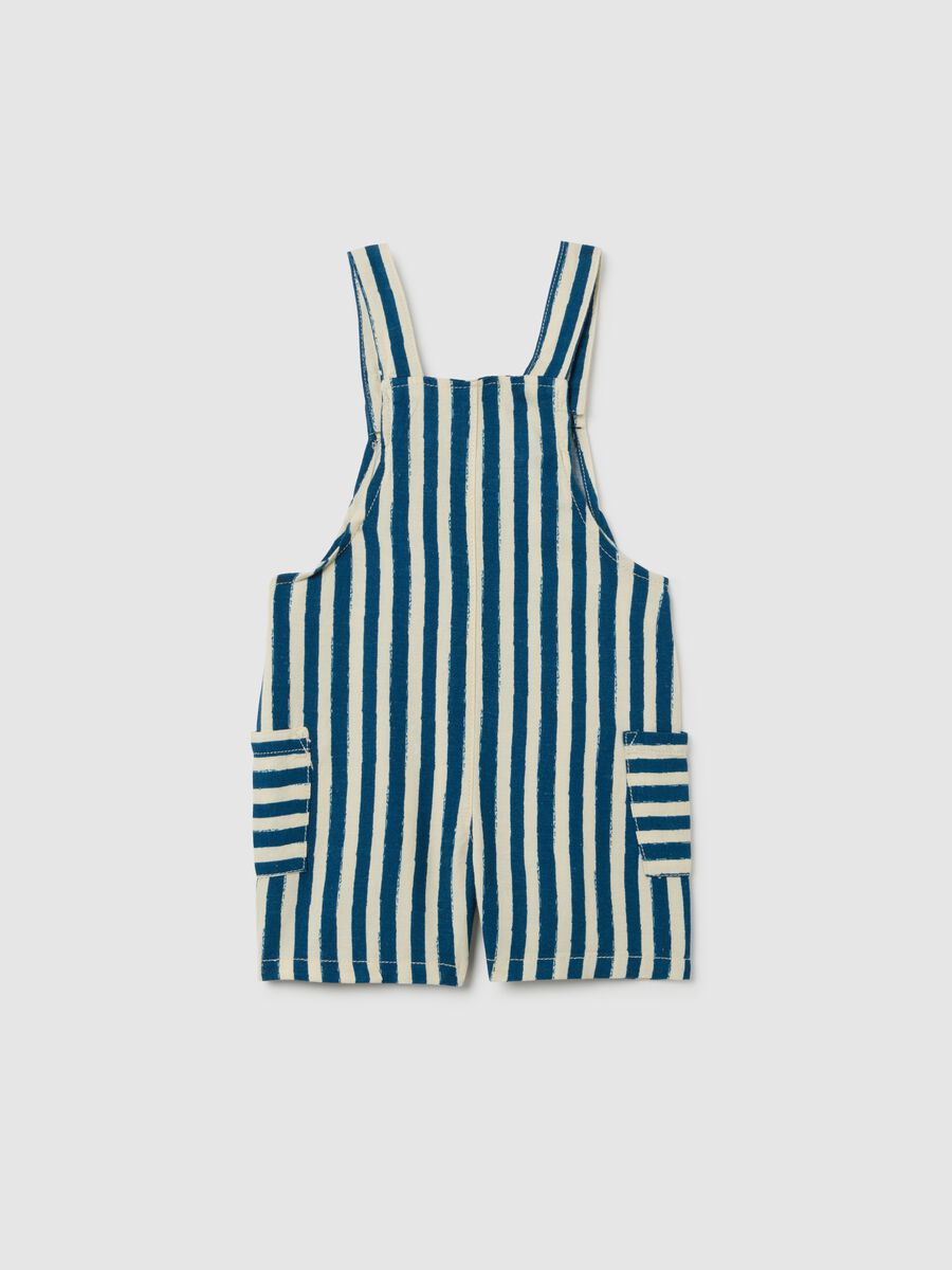 Salopette da bambino in misto viscosa e lino multicolor regular fit_1