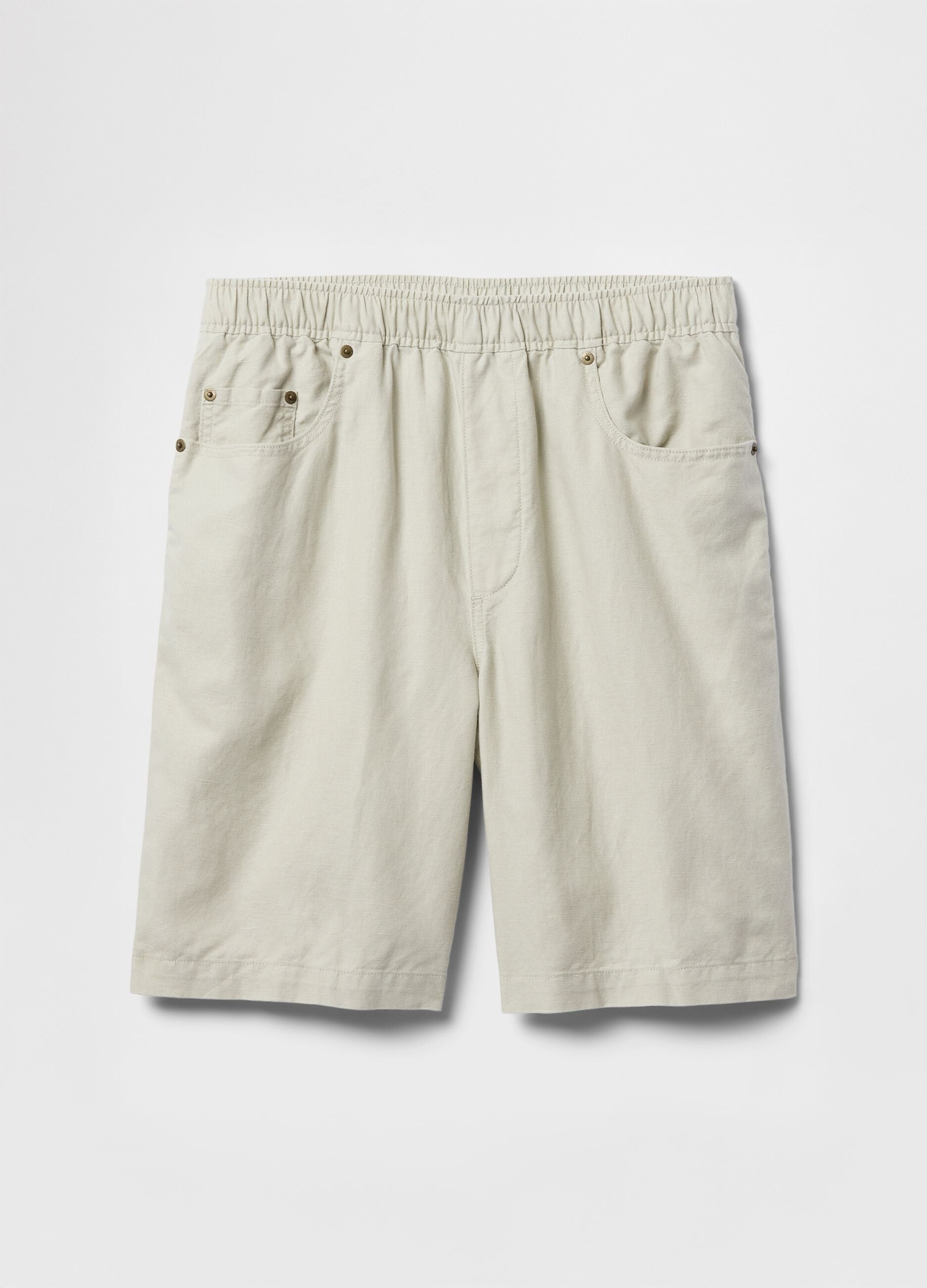 Beige Linen and Cotton Shorts by Gap