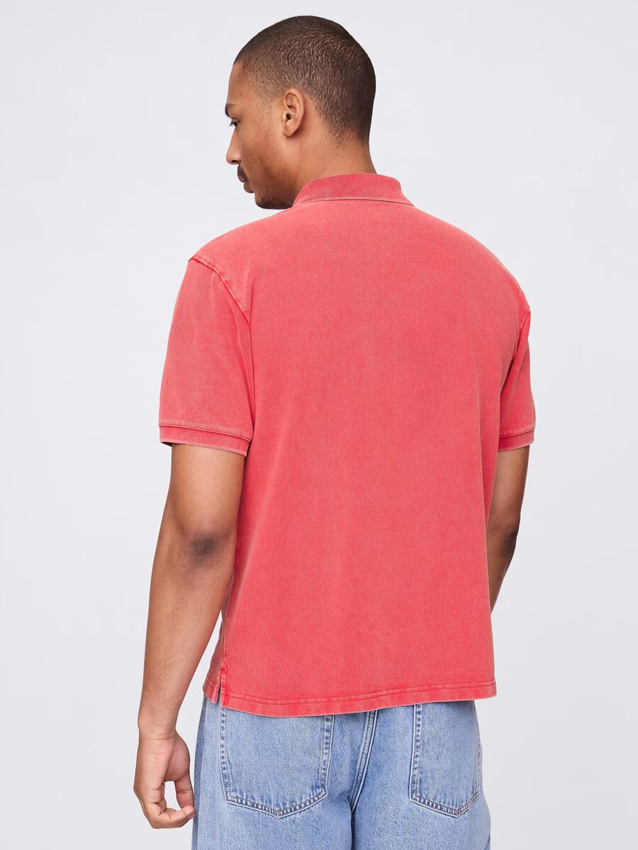 Polo shirt with short sleeves in cotton_2