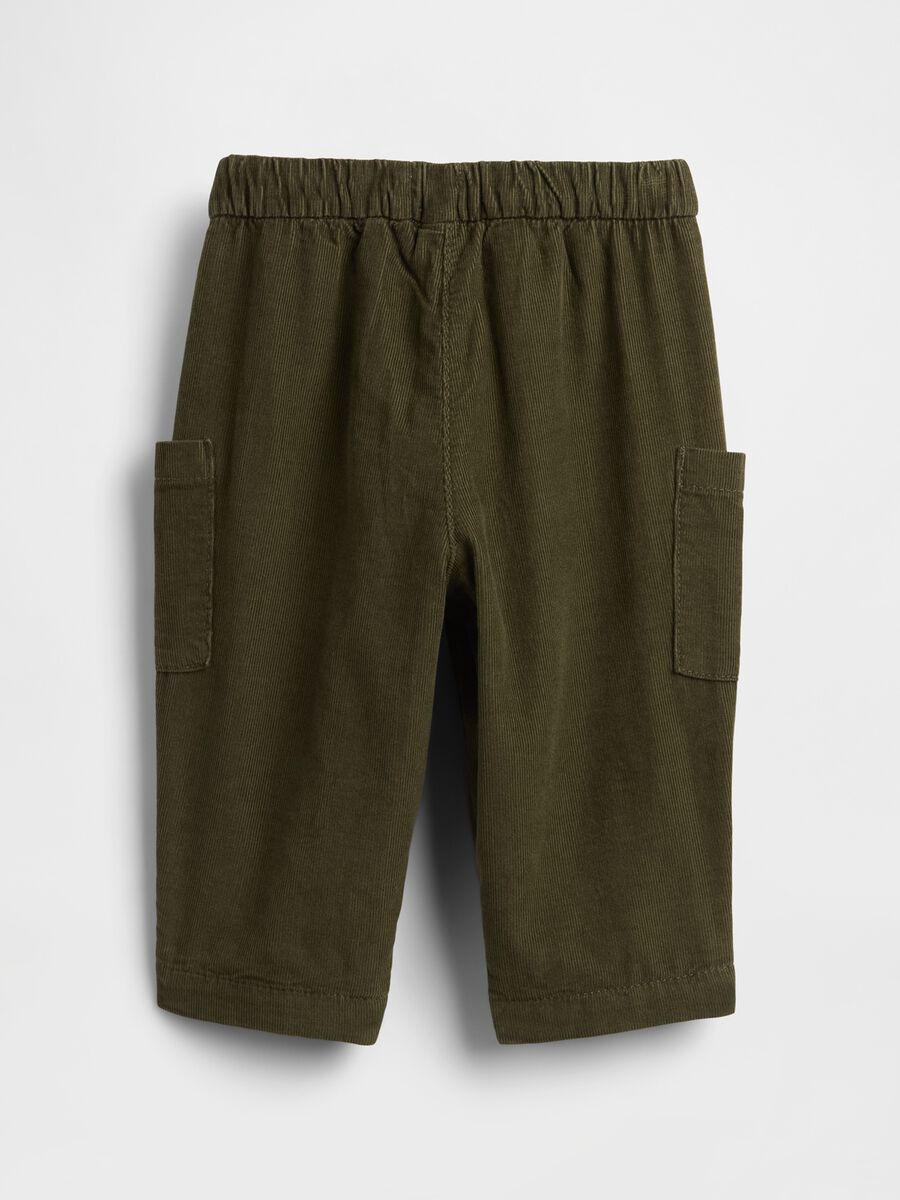 Green Cotton Cargo Trousers_1