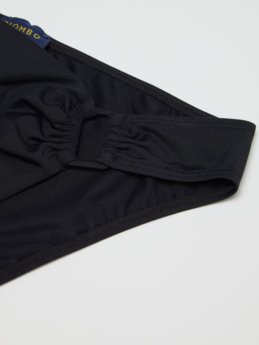 Women’s briefs in black stretch fabric with bow detail_5