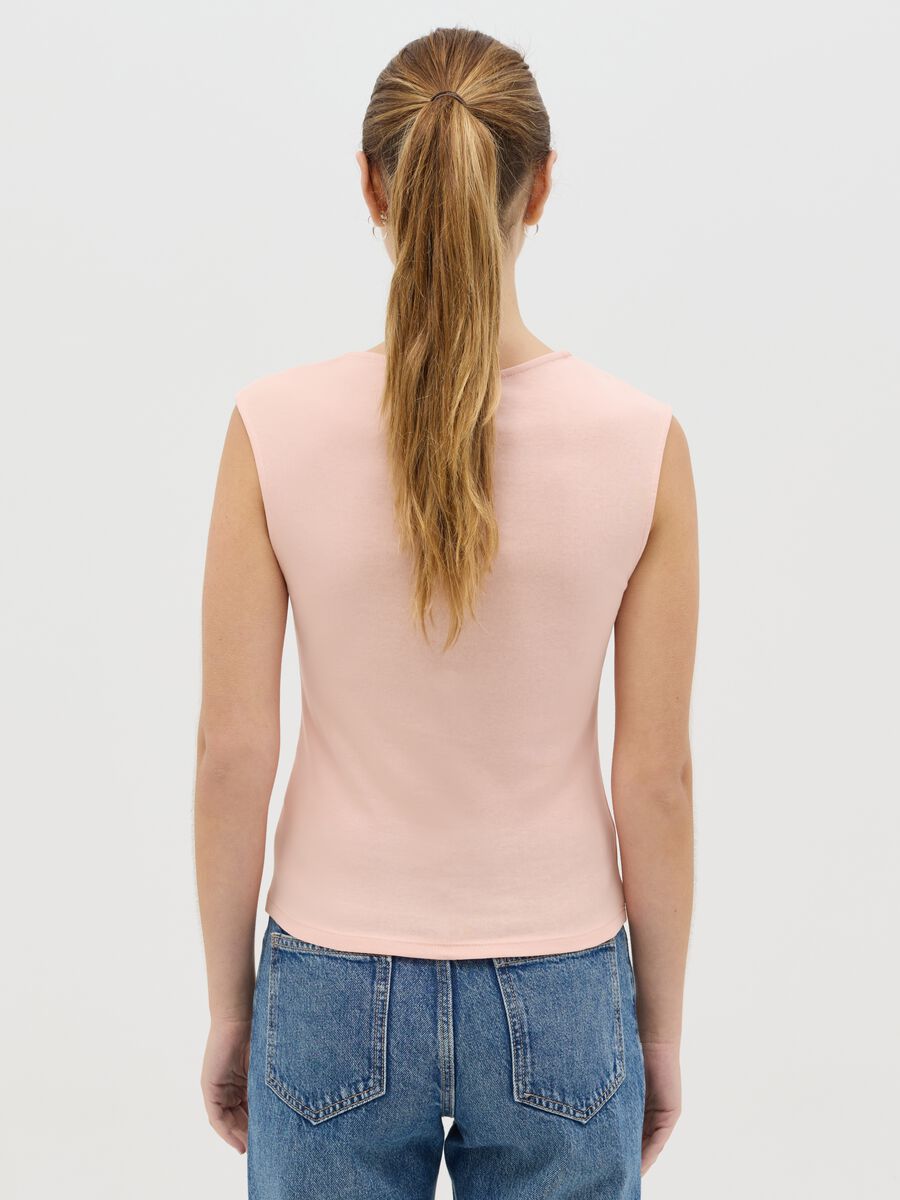 Pink tank top with square neckline_3
