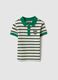 Polo in misto cotone a righe multicolor da bambino regular fit_0