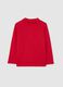Red long-sleeve shirt for girls in pure cotton regular fit_0