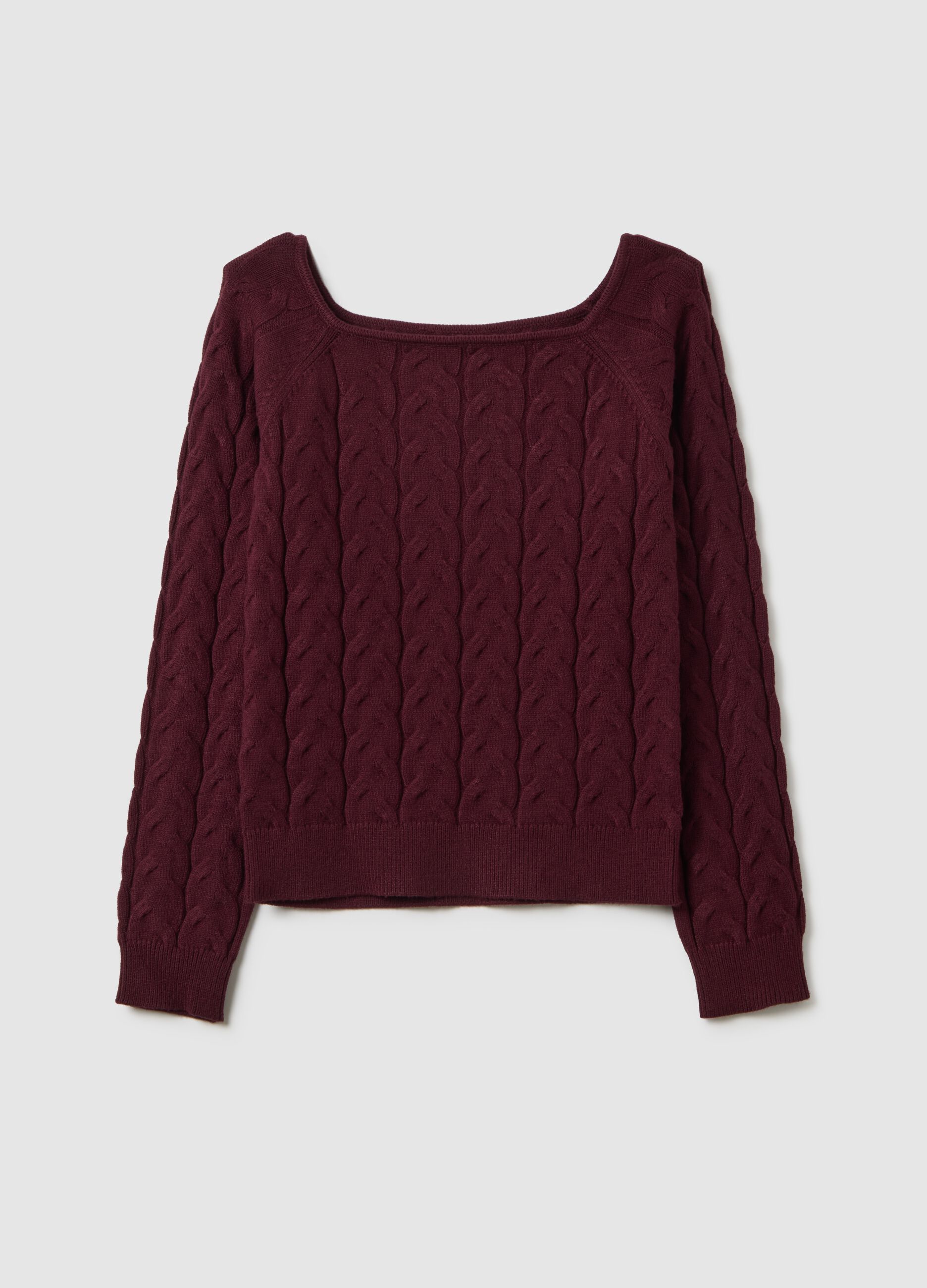 Pullover in misto rosso fitted