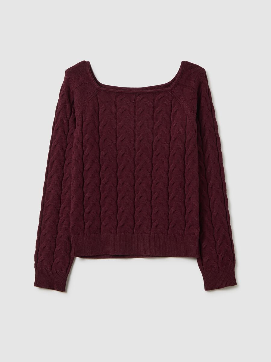 Pullover in misto rosso fitted_0