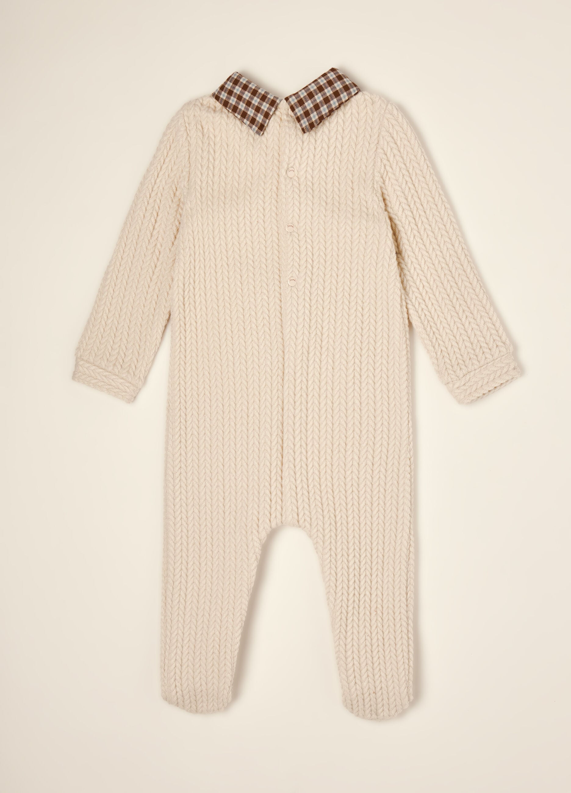 IANA stretchy viscose-blend knitted baby romper