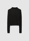 Black regular fit jumper with long sleeves_4