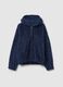 Blue Sherpa Hoodie with Half Zip and Regular Fit_4
