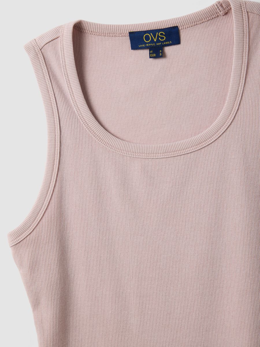Pink stretch cotton vest top, regular fit_5