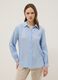 Light blue viscose-blend regular-fit shirt with crinkled texture_0