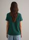 Green striped pure cotton regular fit T-shirt_3