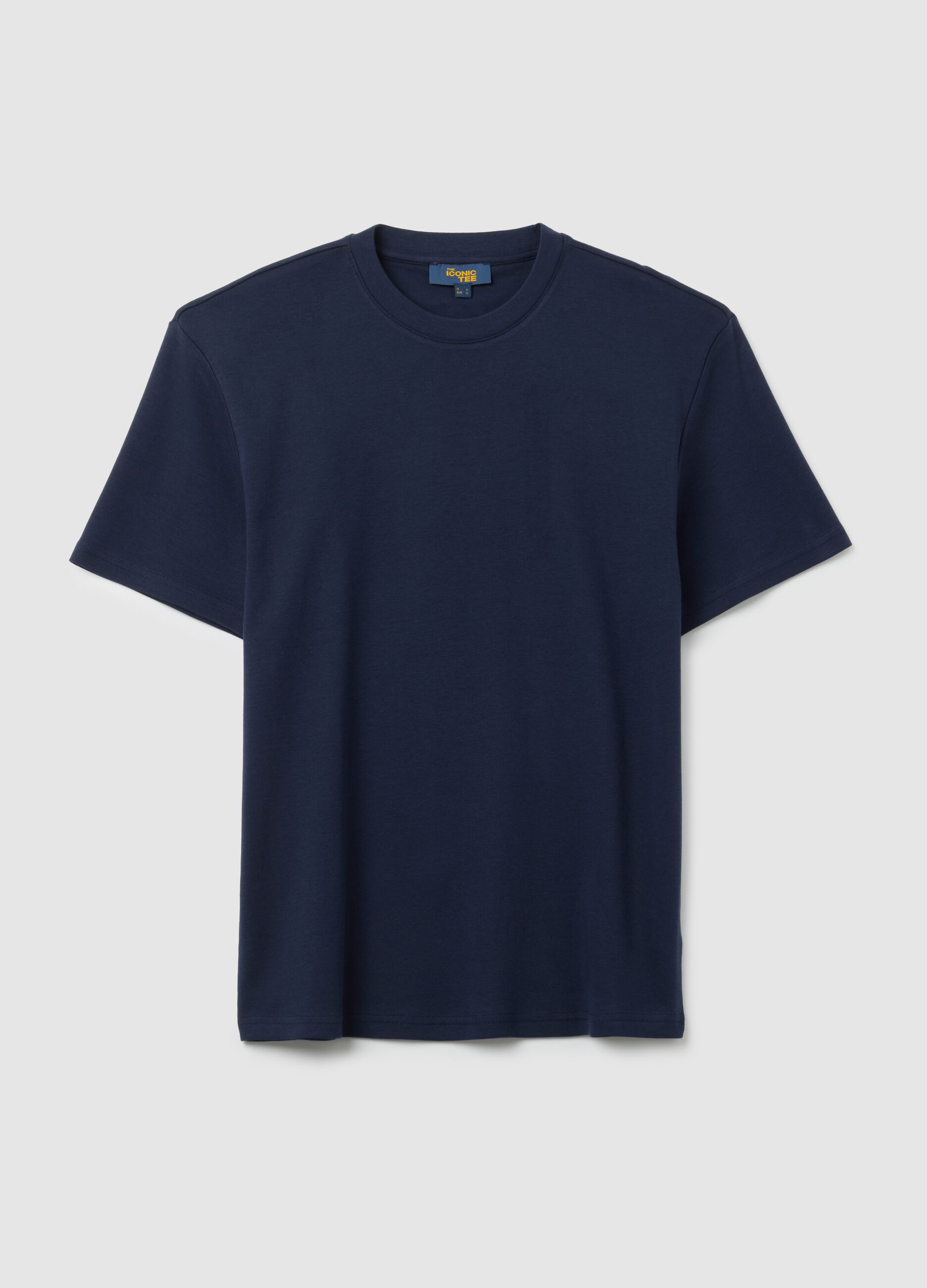 Blue pure cotton T-shirt relaxed fit