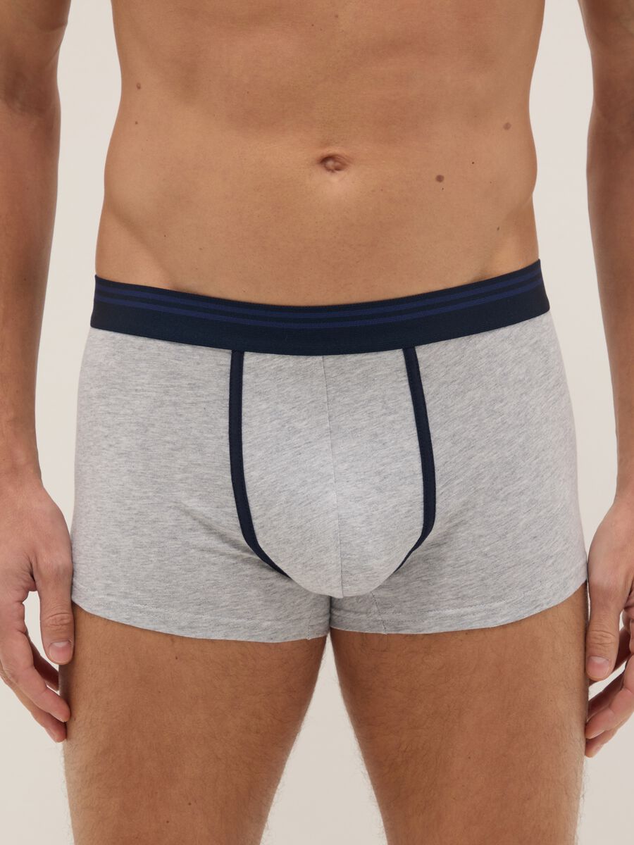 Tripack boxer in cotone elasticizzato multicolor regular fit_1
