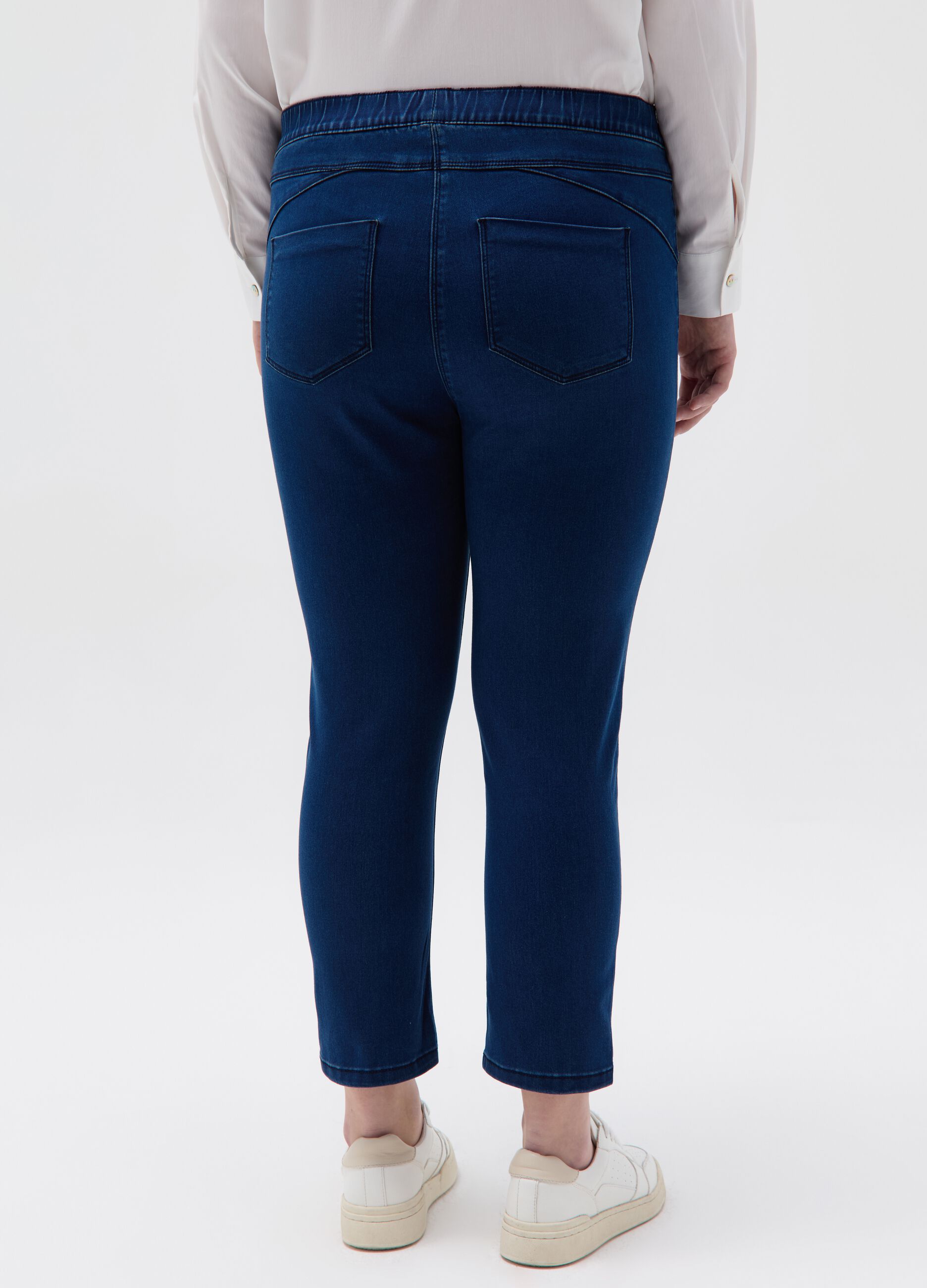 Curvy stretch crop jeggings