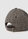 Multicolour Checked Baseball Cap_1