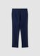 Blue slim-fit formal trousers in stretch viscose_2