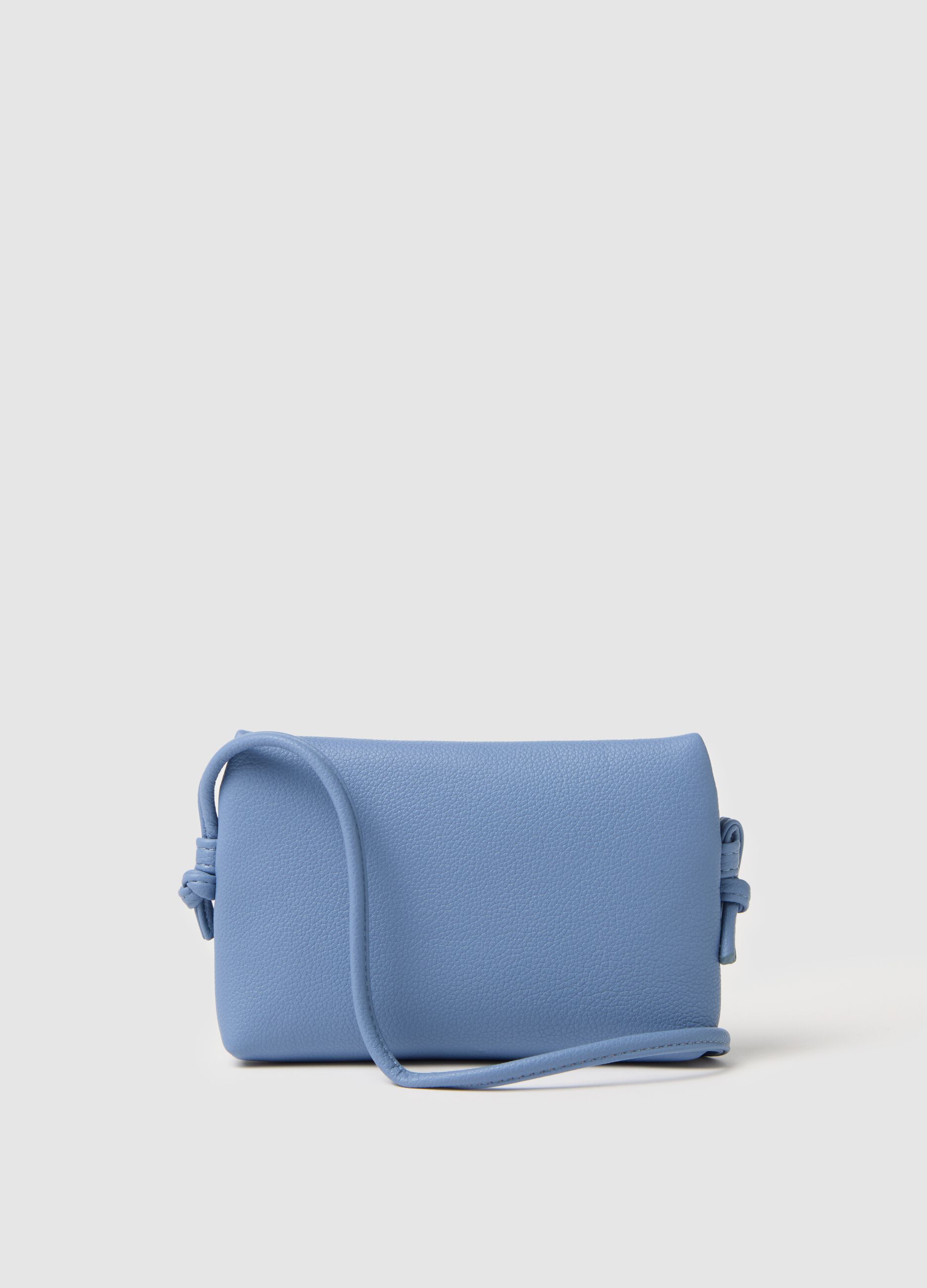 Light blue clutch bag with zip