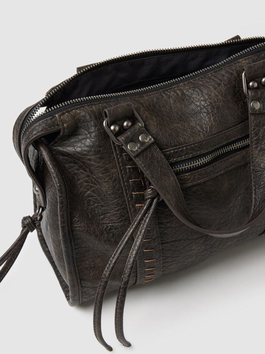 Brown Shoulder Bag with External Pocket_2