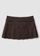 Brown pleated skirt in stretch viscose_2