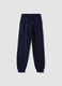 Blue organic cotton joggers, regular fit, for girls_0