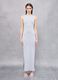 Grey Melange Backless Long Dress _3
