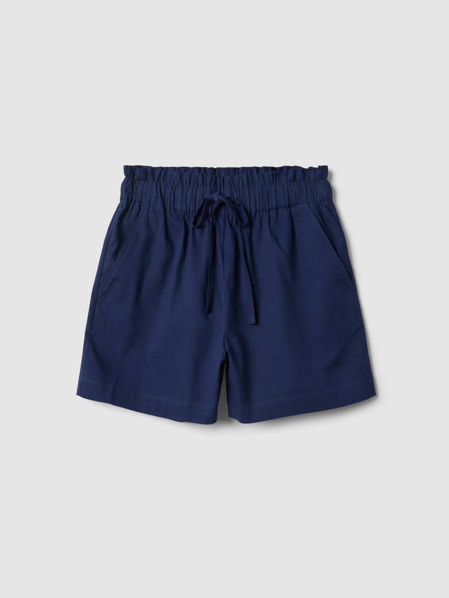 Shorts blu in puro cotone_4