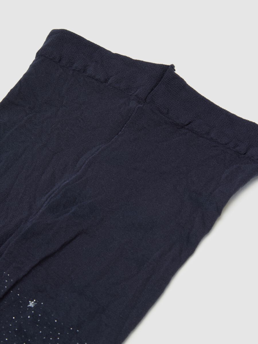 Blue Tights with Knitted Stars_1