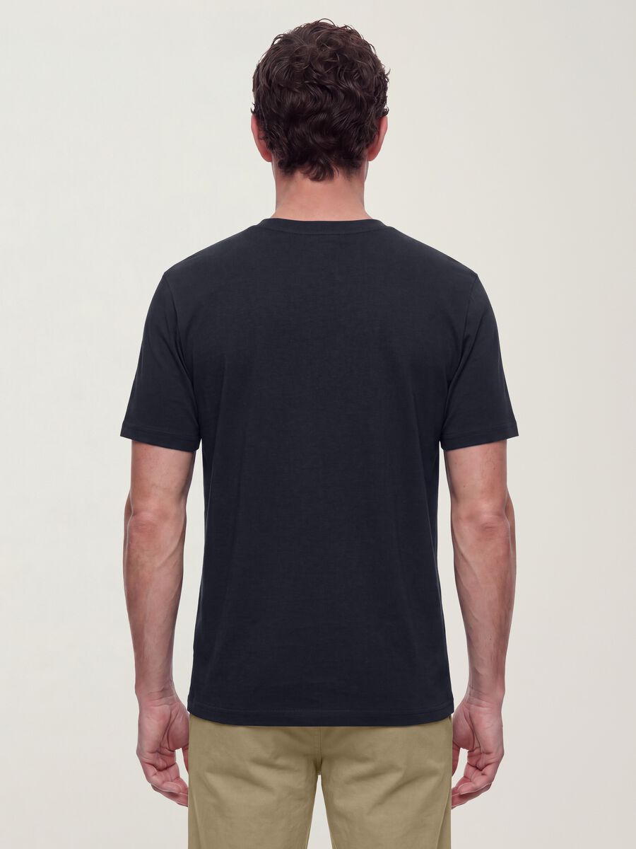 The Iconic Tee blue pure cotton short-sleeve relaxed fit T-shirt_3