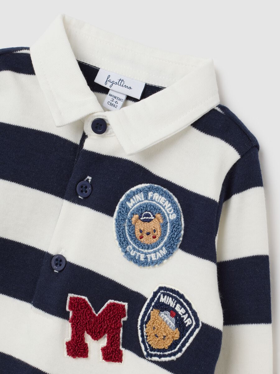 Baby pure cotton striped polo regular fit_2