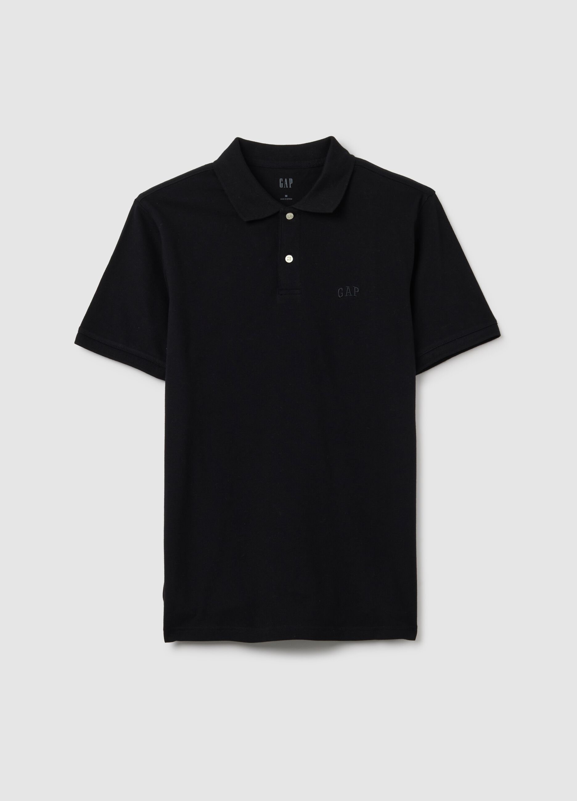Pique polo shirt with embroidered logo