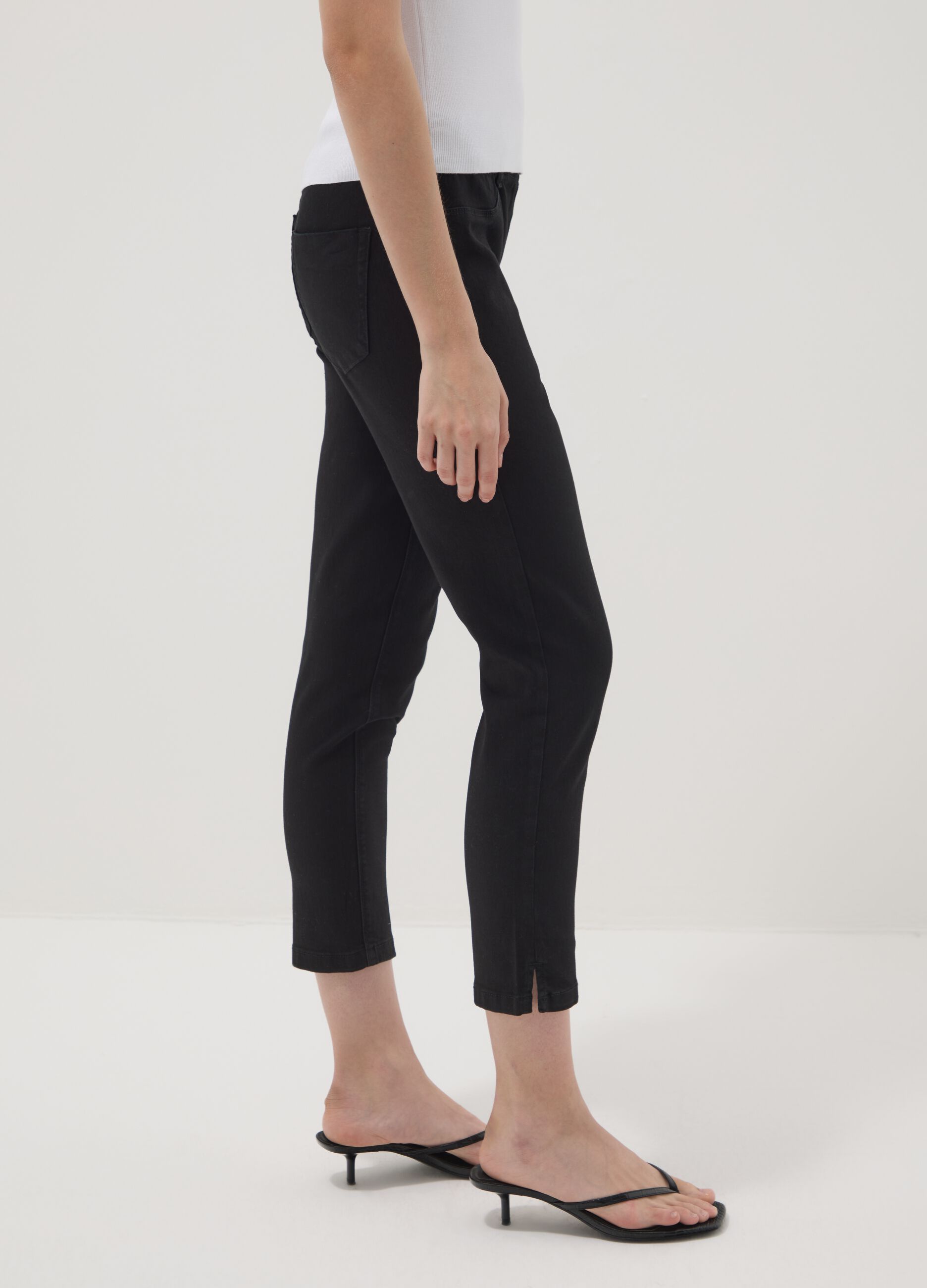 Jeans in misto cotone denim elasticizzato nero skinny fit