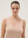 Beige deep V regular fit tank top_1