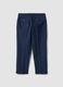 Pantaloni chino blu in puro cotone carrot fit_7
