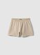 Shorts in puro cotone beige da ragazza relaxed fit_3