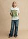 T-shirt in puro cotone bianca regular fit con stampa Klimt_0