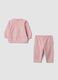 Pink two-piece pure organic cotton printed set_1