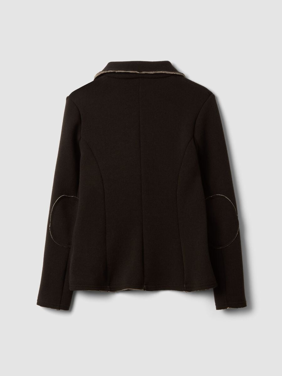 Giacca marrone scuro in misto viscosa elasticizzata regular fit_2