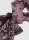 Purple pure modal scarf with floral print_1