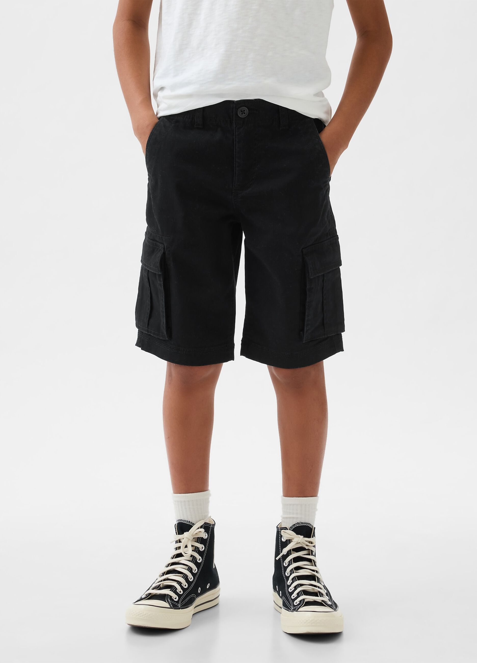 Bermuda cargo in cotone stretch