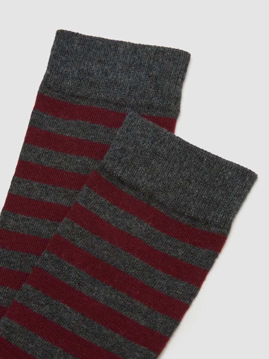 Tripack striped multicolor cotton blend socks_1