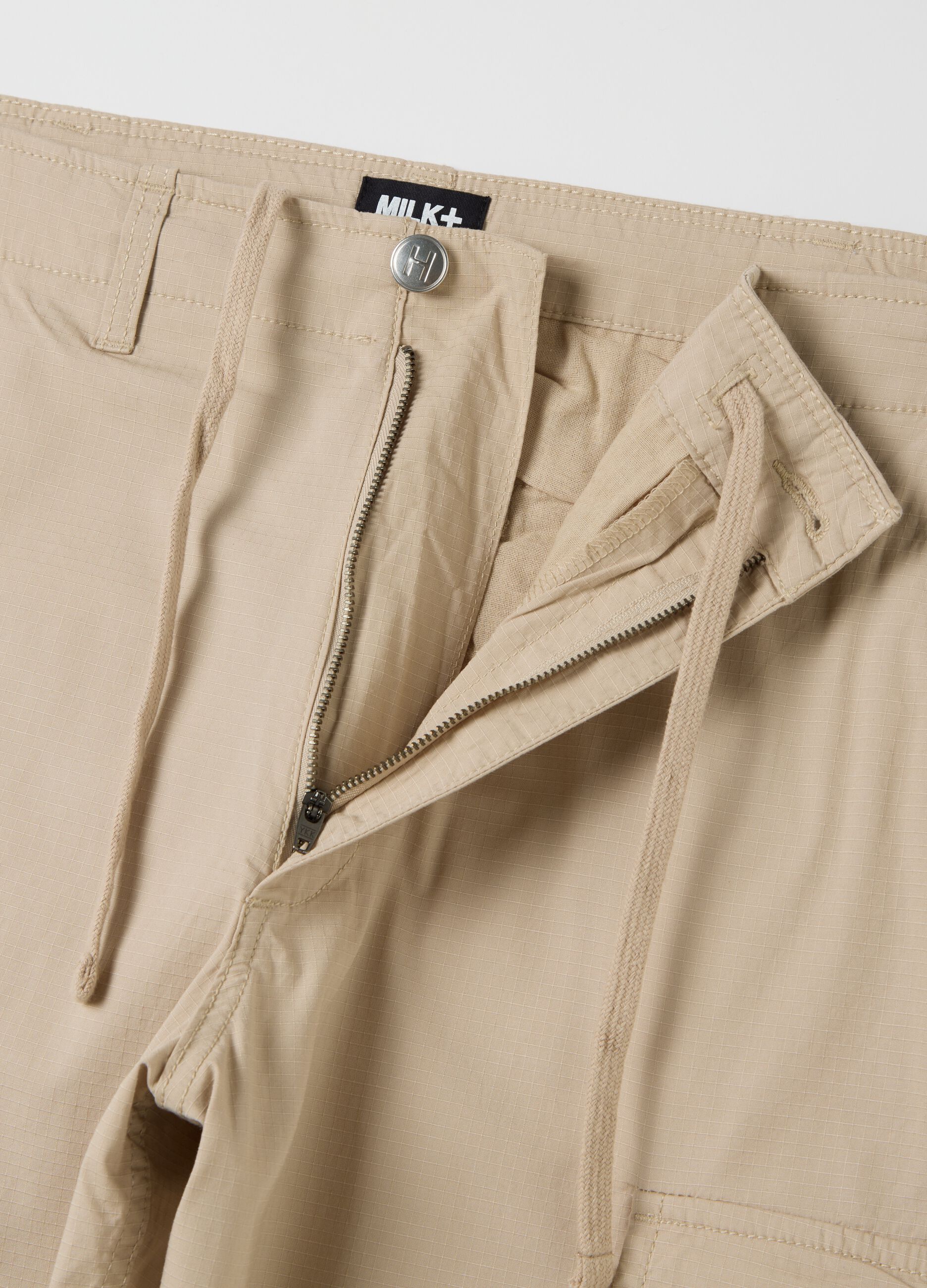 Ripstop cargo trousers with drawstring