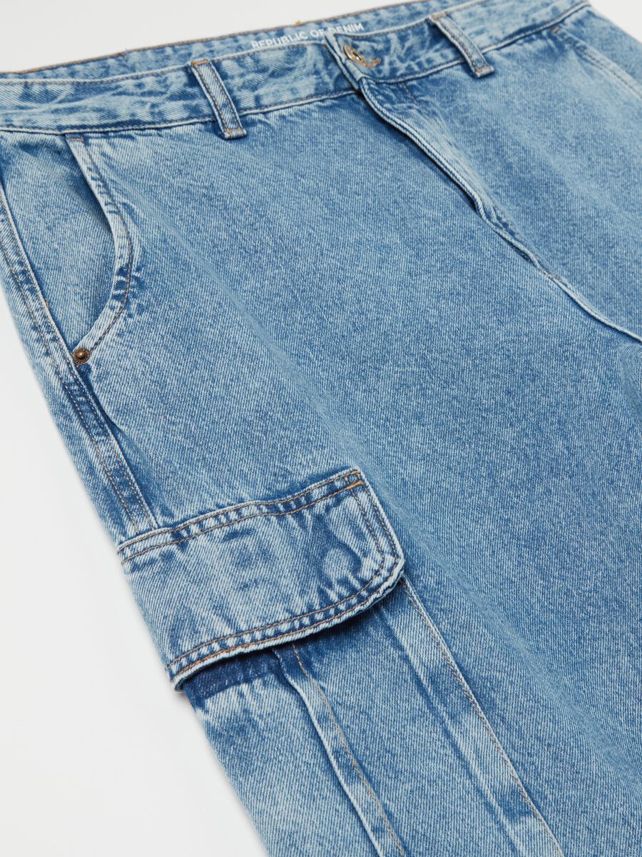 Acid wash cargo jeans_5