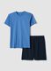 Blue organic cotton pyjamas, regular fit_0