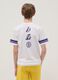 T-shirt in puro cotone bianca da ragazzo relaxed fit con stampe Lakers_1