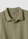 Green stretch cotton polo shirt, regular fit_5